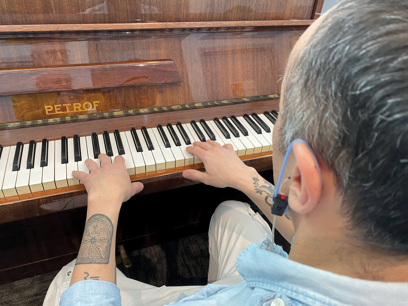 Photo showing Marshall Chasin's piano.