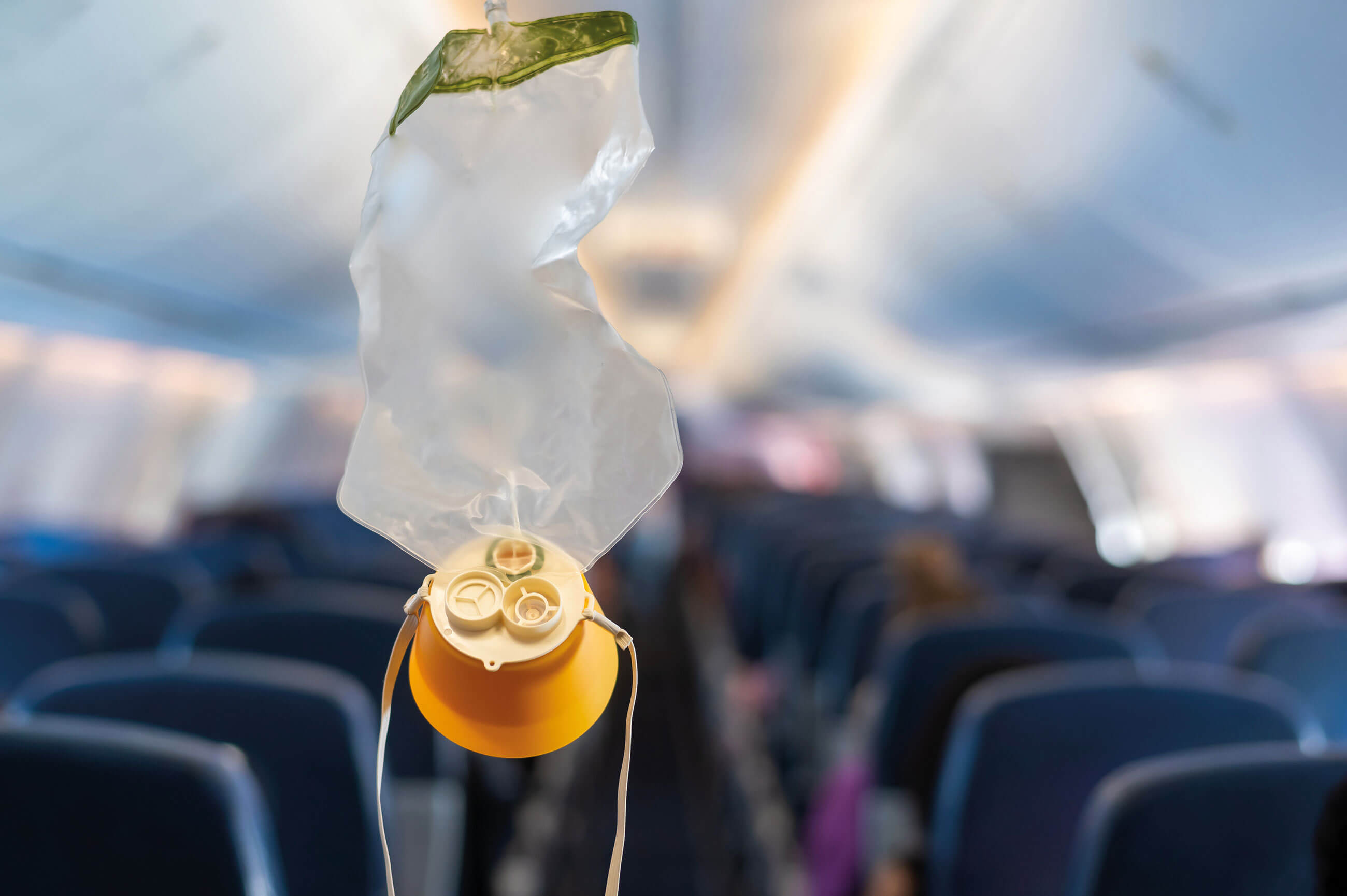 Photo of airline oxygen mask.