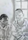 Image showing a Malawian cochlear implant recipient’s pencil drawing.