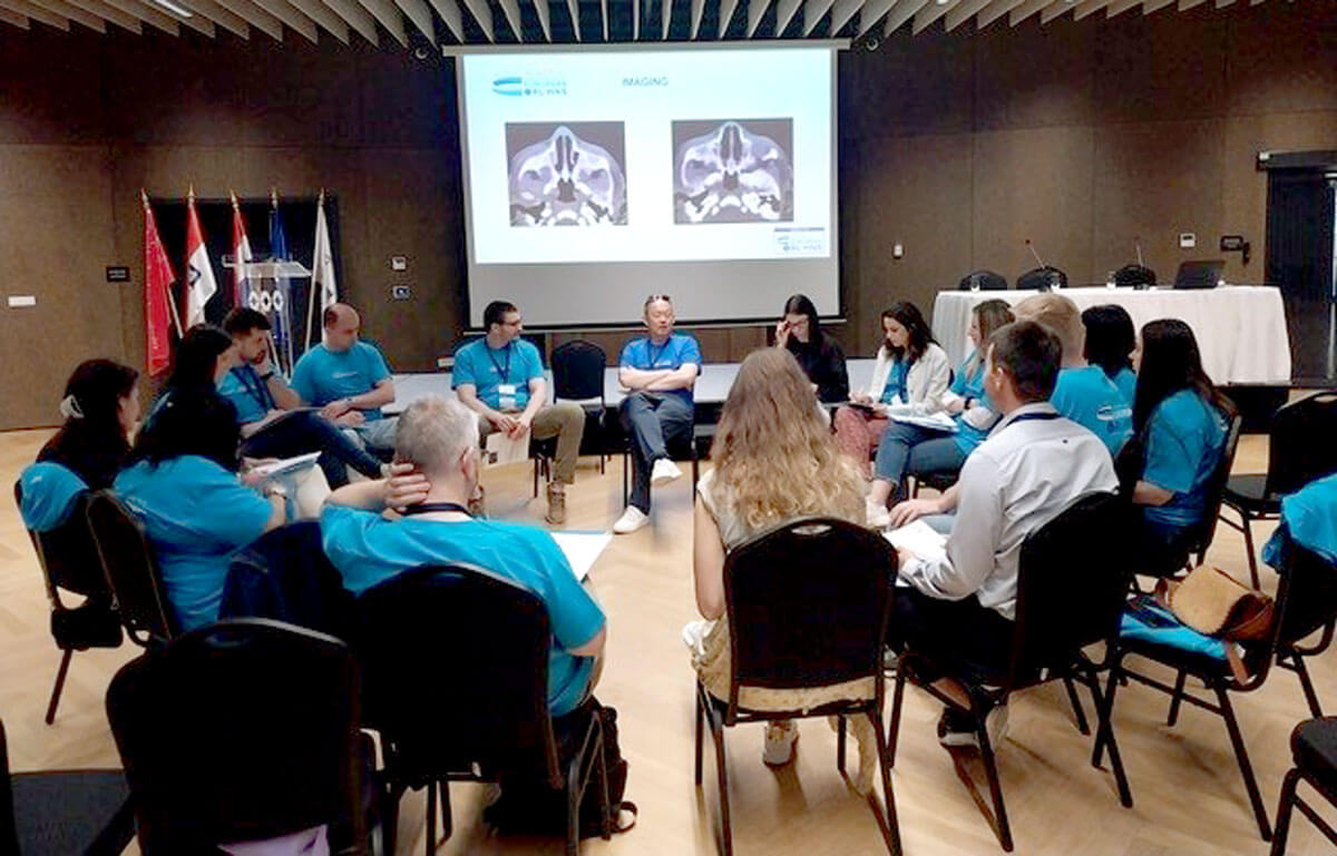 Photo showing small discussion group format.