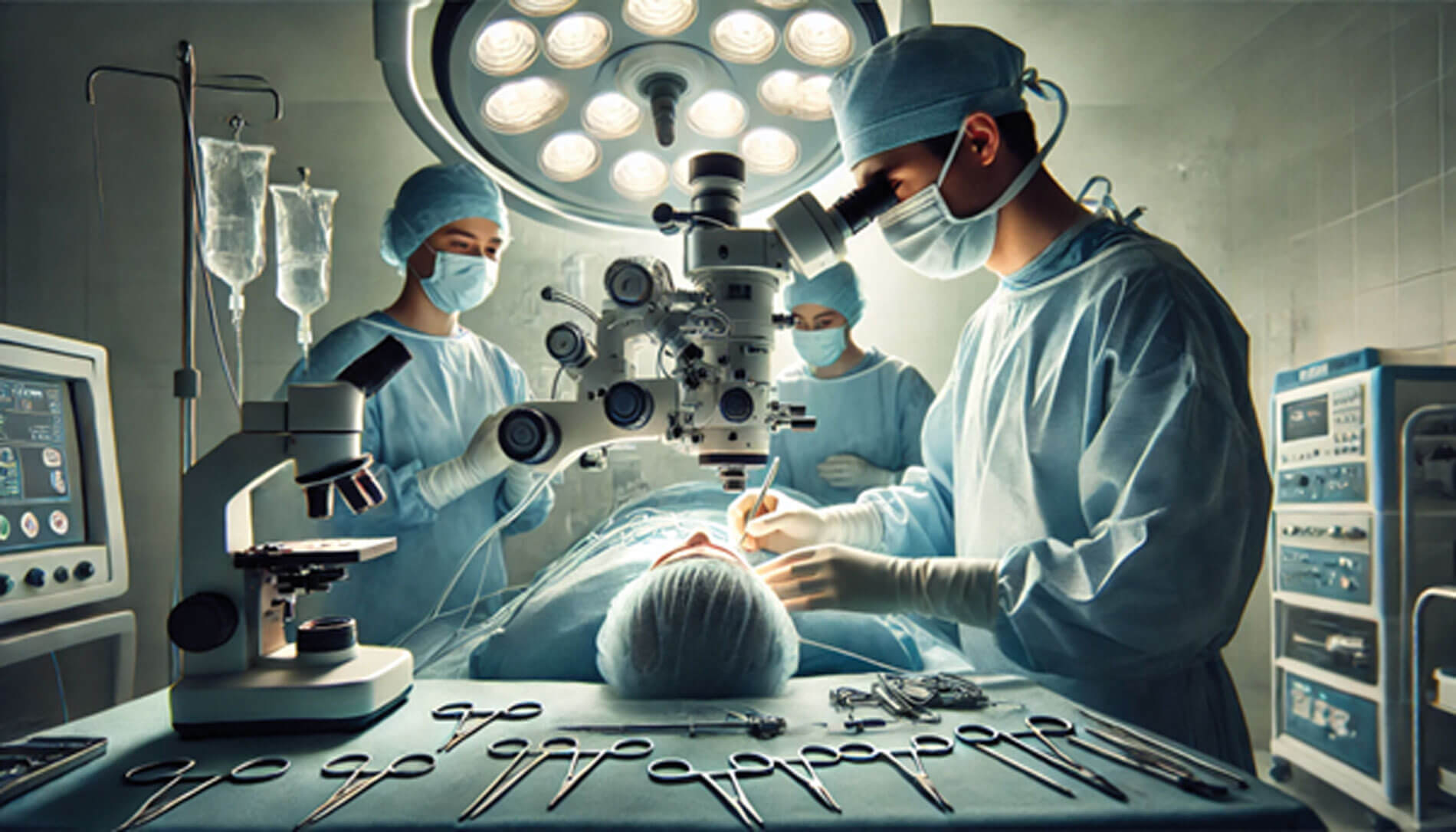 Photo depicting a surgical operation. 