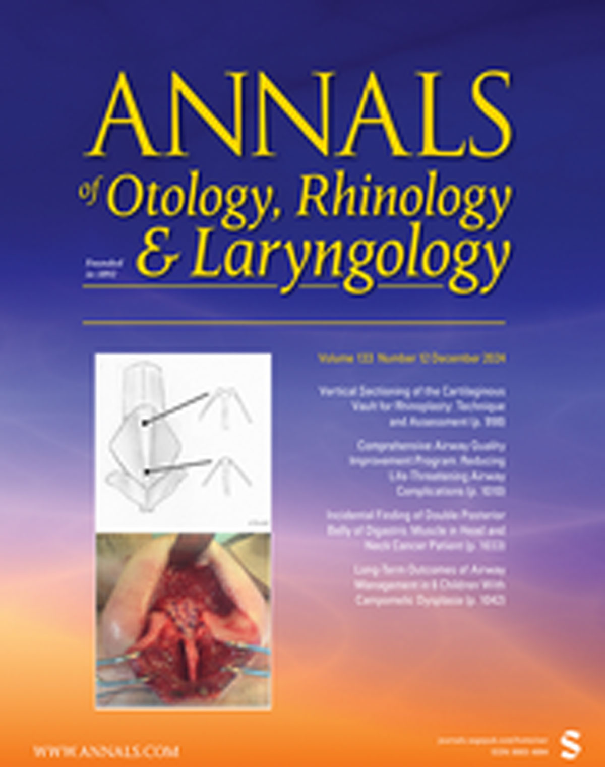 Annals of Otology, Rhinology & Laryngology journal cover image.