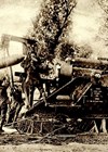 Image showing First World War howitzer in action.