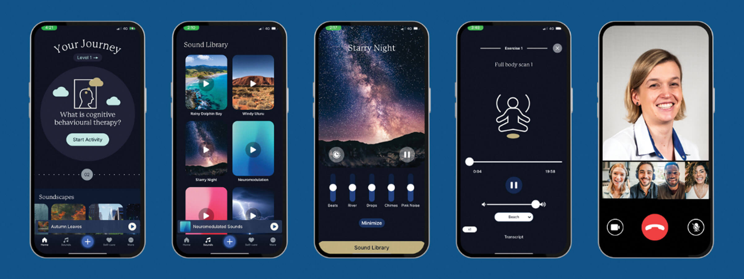 Image showing MindEar app pages. 