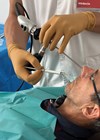 Photo showing intranasal injection performed under local anaesthesia.