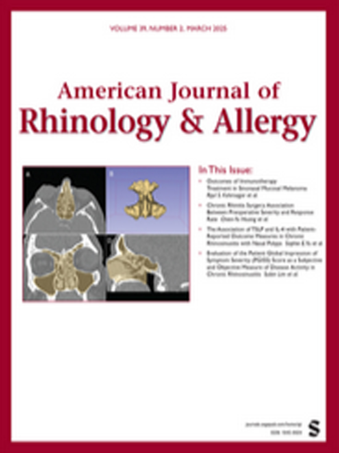 American Journal of Rhinology & Allergy cover image.