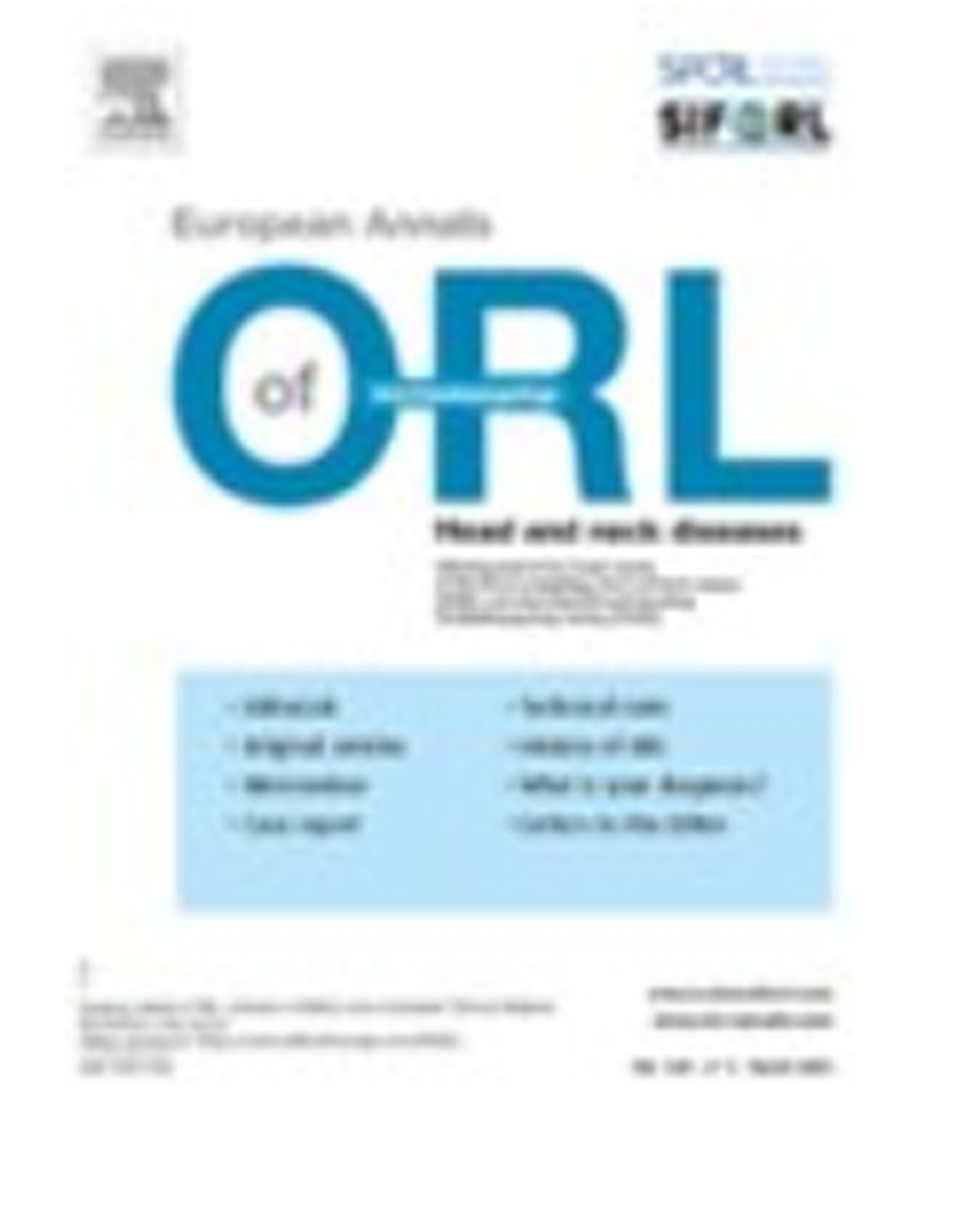 ORL Journal cover image.