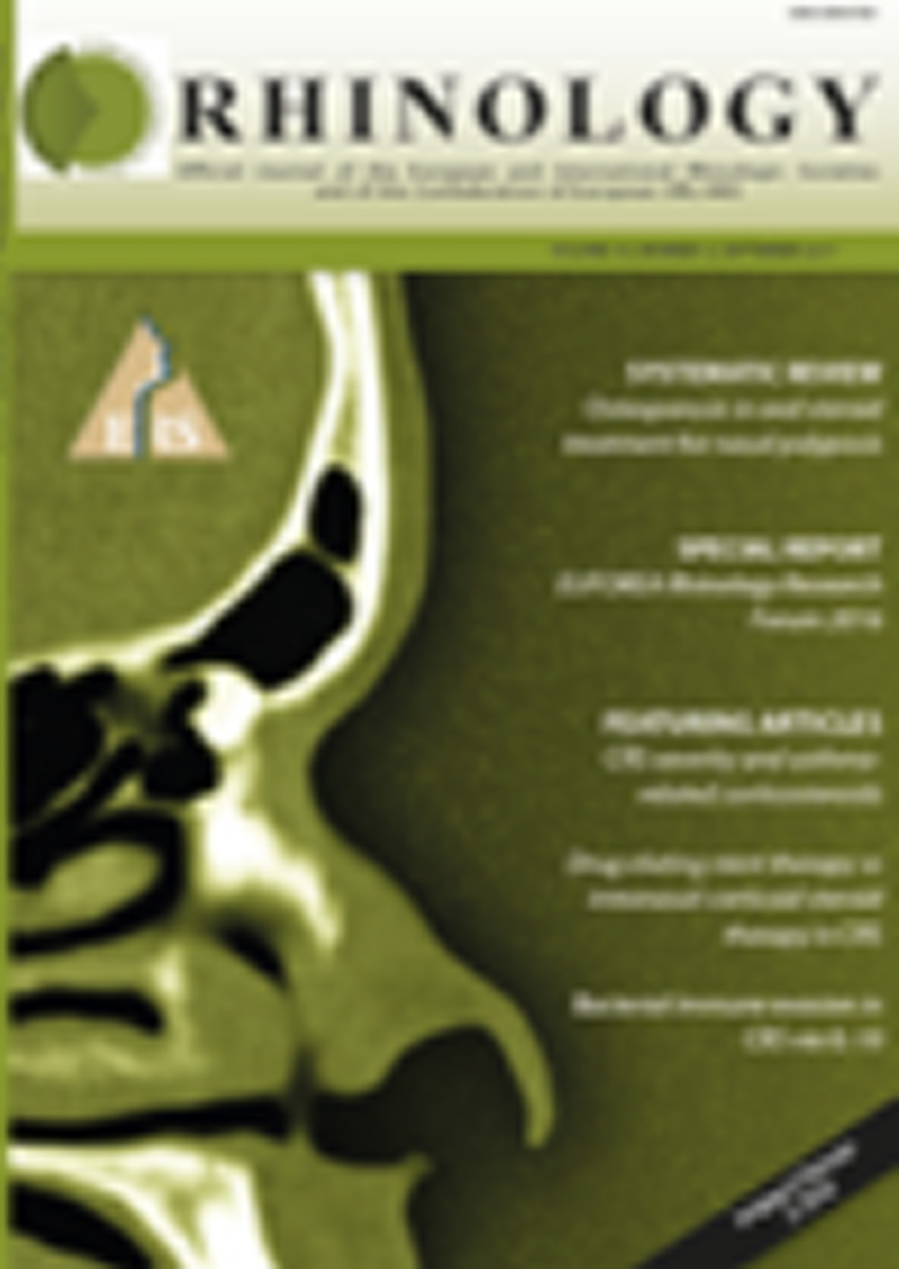 Rhinology journal graphic image.