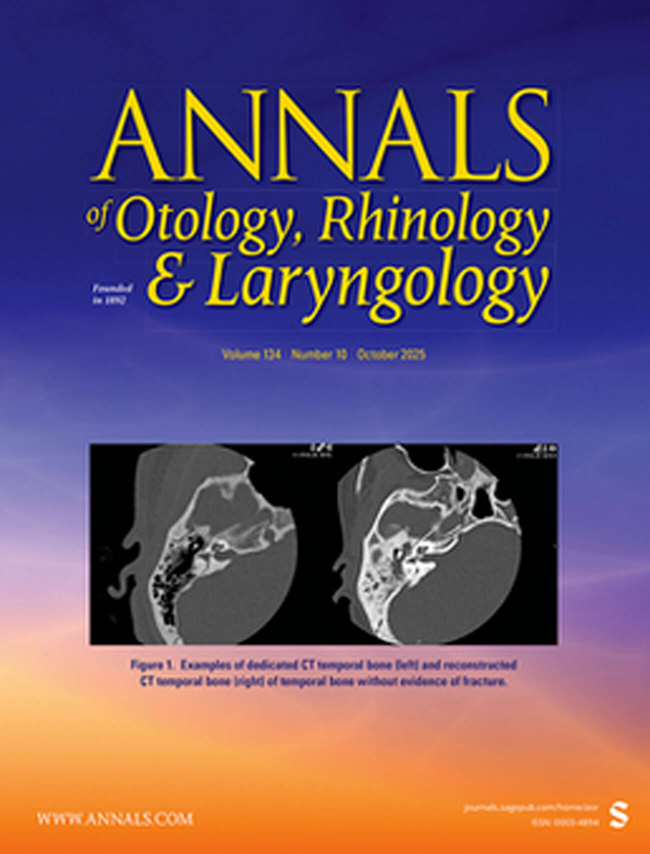 Annals of Otology, Rhinology and Laryngology journal cover image.
