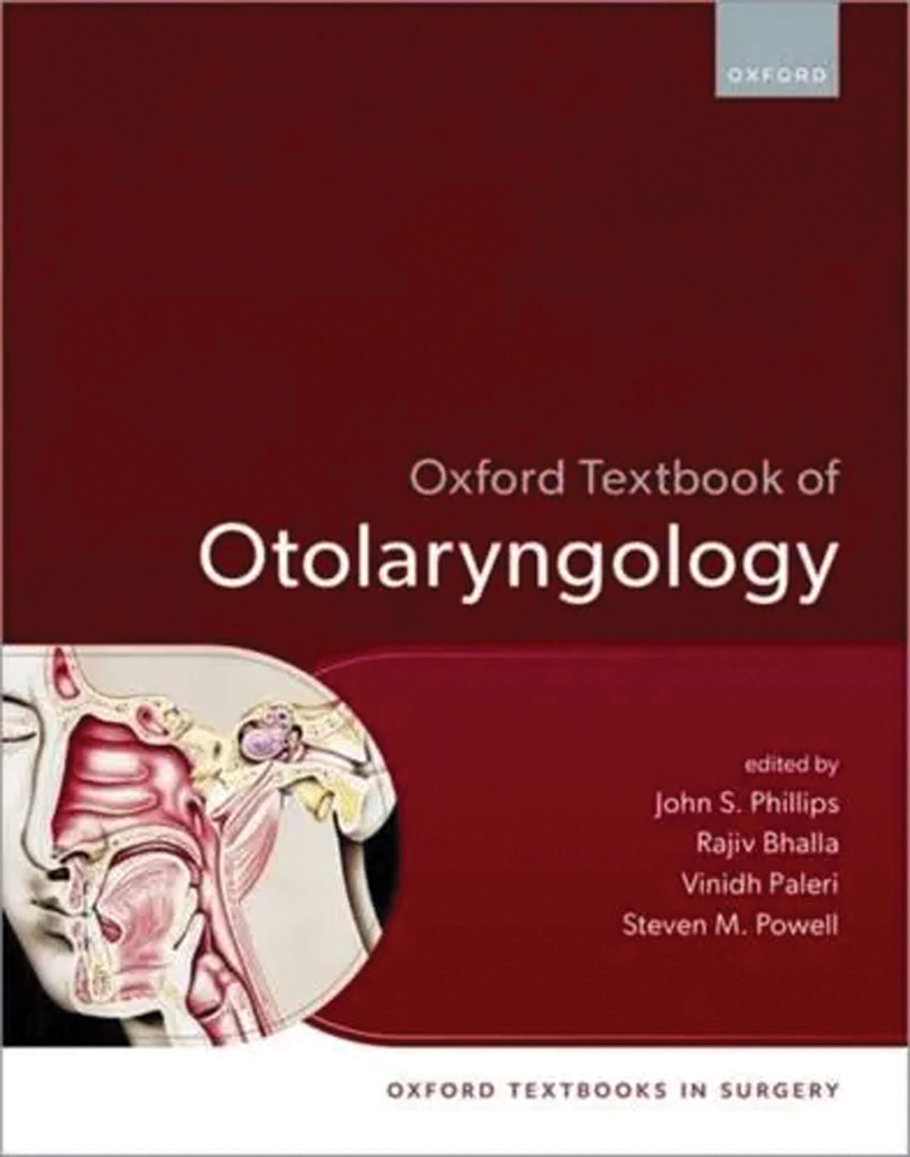 The Oxford Textbook of Otolaryngology book cover image.