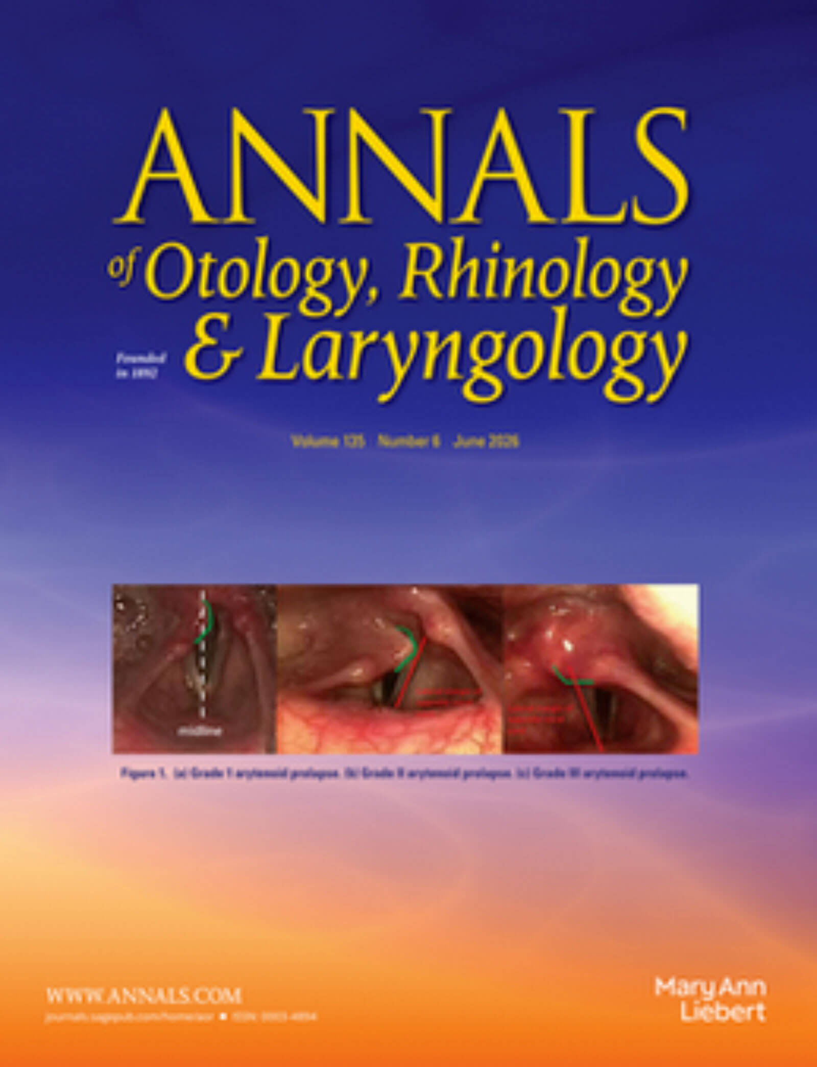 Annals of Otology, Rhinology and Laryngology journal cover image.