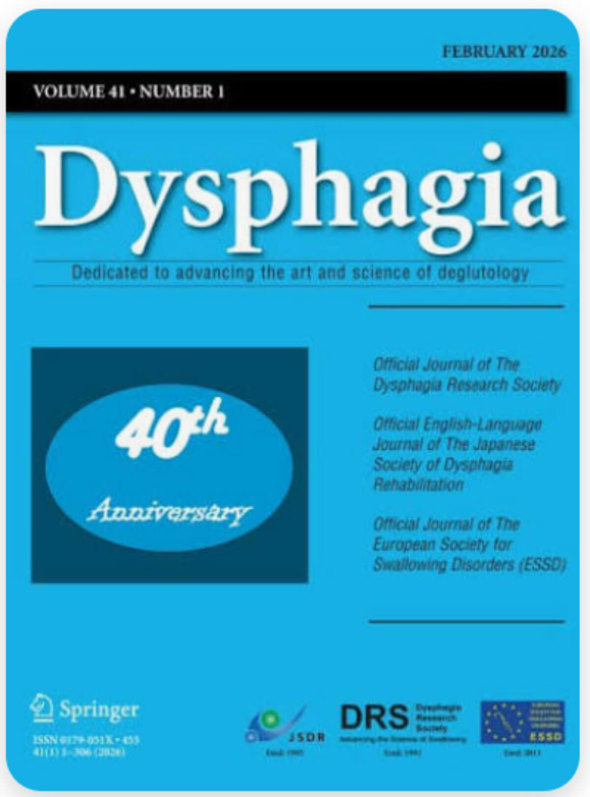 Dysphagia journal cover image.